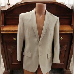 MEN'S LUCCI TAN SLIM FIT SUIT JACKET ONLY 36R. NWOT.